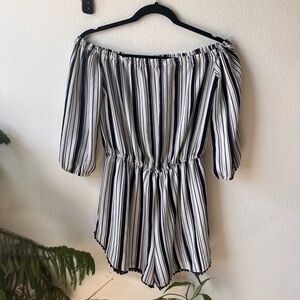 Black and white romper size small